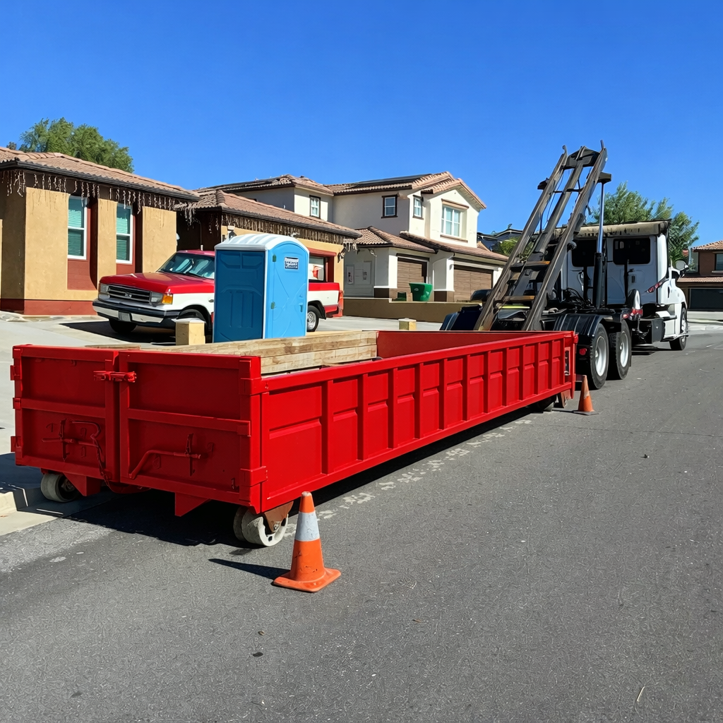 10 yard lowboy dumpster rental for heavy materials near Murrieta, CA